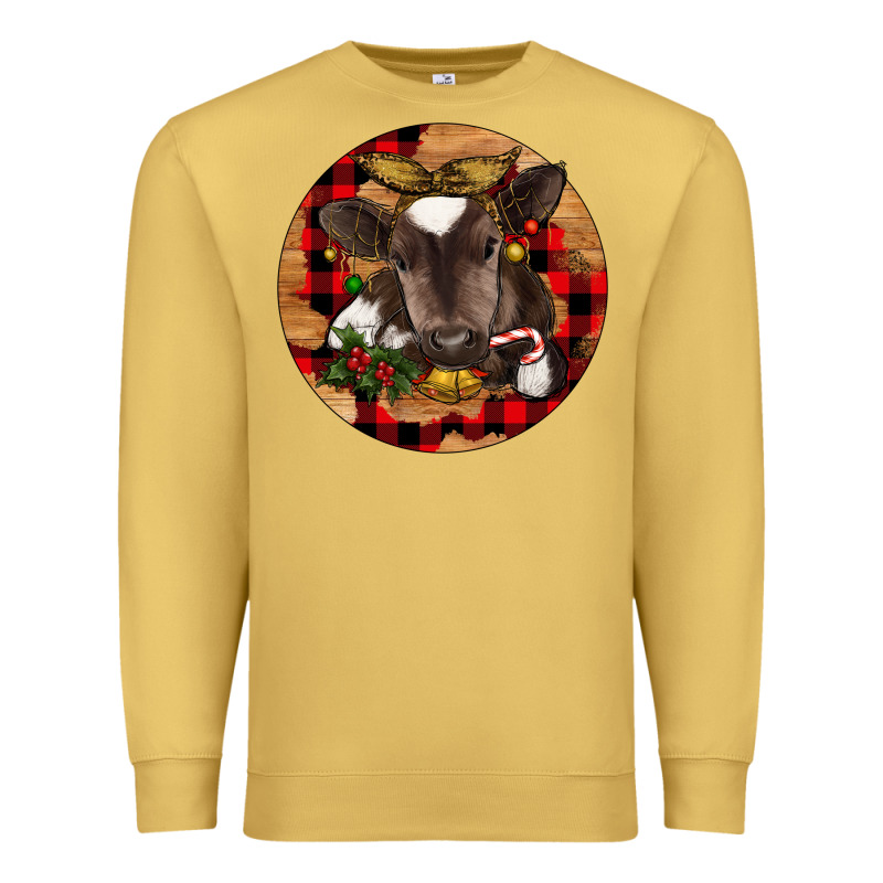 Christmas Baby Cow Premium Sweatshirt by RanaPortraitStore | Teevron