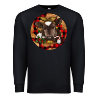 Black Christmas Baby Cow Premium Sweatshirt - RanaPortraitStore