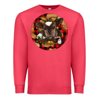 Cardinal Christmas Baby Cow Premium Sweatshirt - RanaPortraitStore