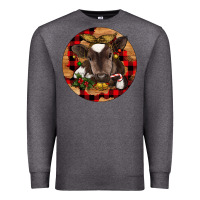 Charcoal Heather Christmas Baby Cow Premium Sweatshirt - RanaPortraitStore