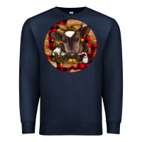 Navy Christmas Baby Cow Premium Sweatshirt - RanaPortraitStore