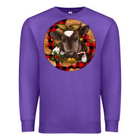 Purple Christmas Baby Cow Premium Sweatshirt - RanaPortraitStore