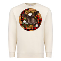 Sandshell Christmas Baby Cow Premium Sweatshirt - RanaPortraitStore