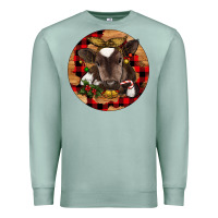 Seafoam Christmas Baby Cow Premium Sweatshirt - RanaPortraitStore