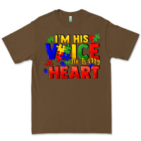 Cacao I'm his voice he is my heart Premium Tee - FaDigitalArtStudio