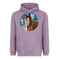 Lavender Horse Christmas Heavyweight Hoodie - RanaPortraitStore