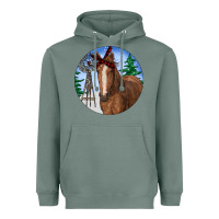 Sage Horse Christmas Heavyweight Hoodie - RanaPortraitStore
