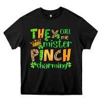 Black St. Patrick's They call me mister pinch charming Heavy Core Tee - OliviaCreatesArt