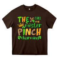 Chocolate Brown St. Patrick's They call me mister pinch charming Heavy Core Tee - OliviaCreatesArt