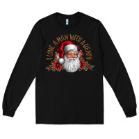 Black i love a man with beard Long Sleeve Tee - CowhideDigitalArt