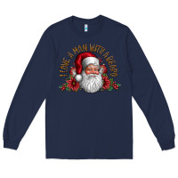 Navy i love a man with beard Long Sleeve Tee - CowhideDigitalArt