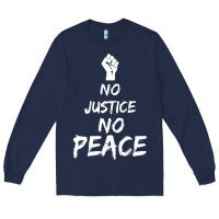 Navy resist liberal Long Sleeve Tee - DesigneFamous