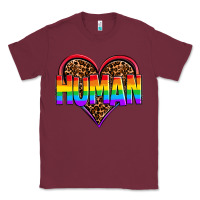 Burgundy lgbt pride human Classic Tee - OliviaCreatesArt