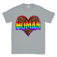 Heather Grey lgbt pride human Classic Tee - OliviaCreatesArt