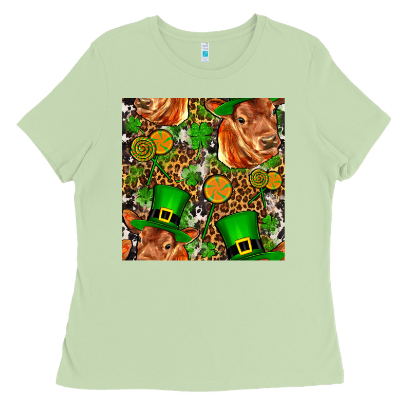 St Patricks  Cow With Candy Ladies Tee by FaDigitalArtStudio | Teevron