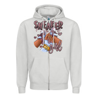 Dove Grey sky j mauve sneaker girl afro woman Zipper Hoodie - RanaPortraitStore