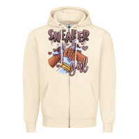Sandshell sky j mauve sneaker girl afro woman Zipper Hoodie - RanaPortraitStore