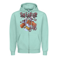 Seafoam sky j mauve sneaker girl afro woman Zipper Hoodie - RanaPortraitStore