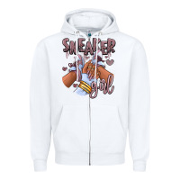 White sky j mauve sneaker girl afro woman Zipper Hoodie - RanaPortraitStore
