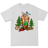 Dove Grey camping cold drink frappe Premium Tee - FaDigitalArtStudio