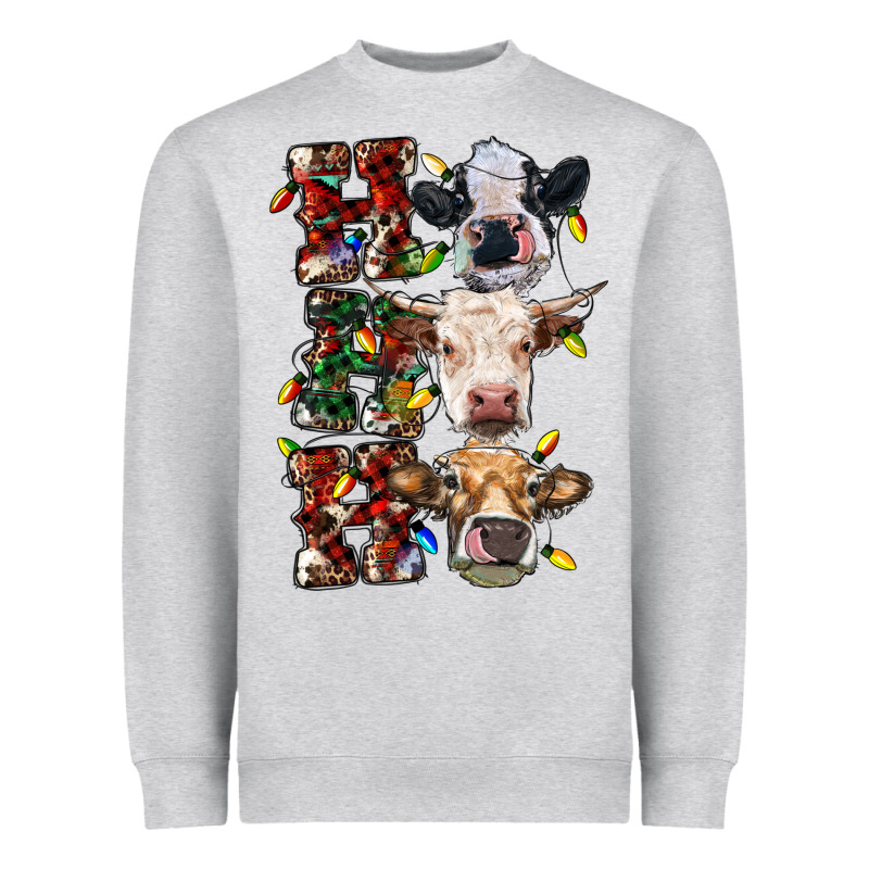 Ho Ho Ho Cows Heavyweight Sweatshirt by RanaPortraitStore | Teevron