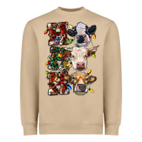 Mushroom Ho Ho Ho Cows Heavyweight Sweatshirt - RanaPortraitStore