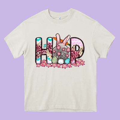 Easter Day Hop Bunny Heavy Core Tee Designed By Oliviacreatesart