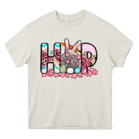 Cream Easter Day Hop bunny Heavy Core Tee - OliviaCreatesArt