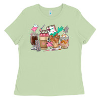 Matcha Nurse Coffee Cups Ladies Tee - FaDigitalArtStudio