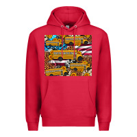 Cardinal school bus American flag sunflower cowhide leopard Premium Hoodie - Artiststas