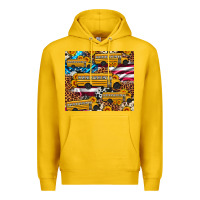 Lemon school bus American flag sunflower cowhide leopard Premium Hoodie - Artiststas