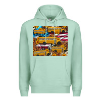 Seafoam school bus American flag sunflower cowhide leopard Premium Hoodie - Artiststas
