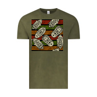 Vintage Olive african mask seamless pattern Vintage Tee - BundleAndBundleShop