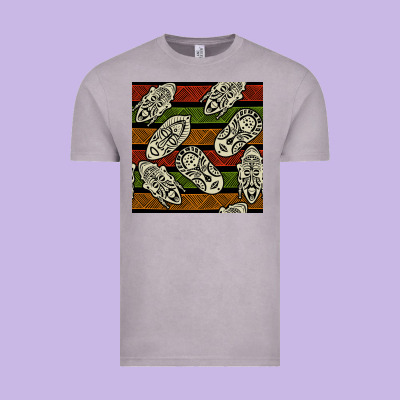 African Mask Seamless Pattern Vintage Tee Designed By Bundleandbundleshop