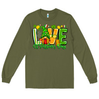 Army Green love st patricks day Long Sleeve Tee - CowhideDigitalArt