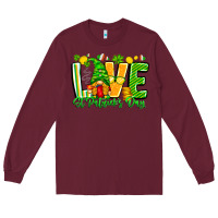 Burgundy love st patricks day Long Sleeve Tee - CowhideDigitalArt