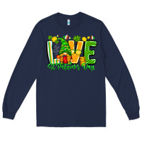 Navy love st patricks day Long Sleeve Tee - CowhideDigitalArt