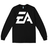 Black #electronicArts EA  white Long Sleeve Tee - DesigneFamous