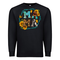 Black sunflowers hexagon frame mama Premium Sweatshirt - Jasminsmagicworld