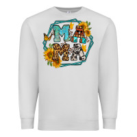 Dove Grey sunflowers hexagon frame mama Premium Sweatshirt - Jasminsmagicworld