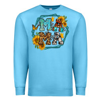 Ocean Blue sunflowers hexagon frame mama Premium Sweatshirt - Jasminsmagicworld