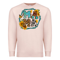 Pale Pink sunflowers hexagon frame mama Premium Sweatshirt - Jasminsmagicworld