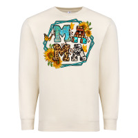 Sandshell sunflowers hexagon frame mama Premium Sweatshirt - Jasminsmagicworld