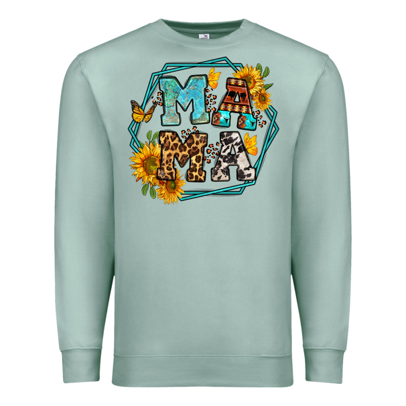 Sunflowers Hexagon Frame Mama Premium Sweatshirt by Jasminsmagicworld | Teevron