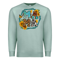 Seafoam sunflowers hexagon frame mama Premium Sweatshirt - Jasminsmagicworld