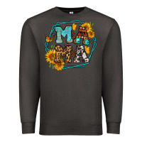 Smoke sunflowers hexagon frame mama Premium Sweatshirt - Jasminsmagicworld