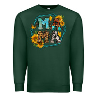 Sports Green sunflowers hexagon frame mama Premium Sweatshirt - Jasminsmagicworld