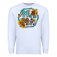 White sunflowers hexagon frame mama Premium Sweatshirt - Jasminsmagicworld