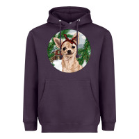 Plum Chihuahua And Farm Heavyweight Hoodie - RanaPortraitStore
