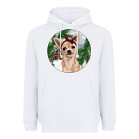 White Chihuahua And Farm Heavyweight Hoodie - RanaPortraitStore